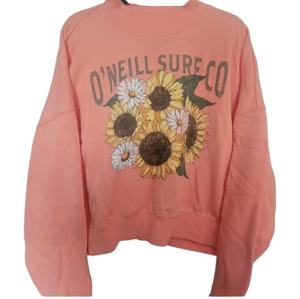 O'Neill Peach Sunflower Sweatshirt Design